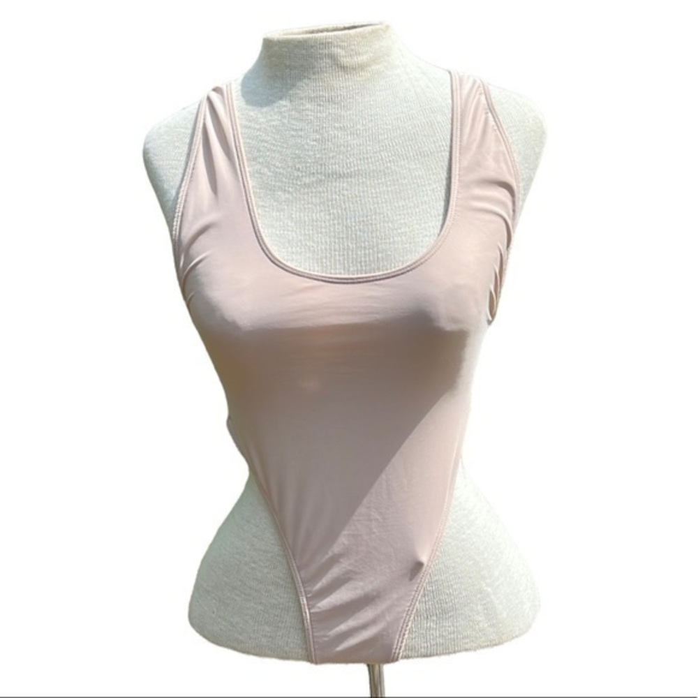 Bodysuit/ one piece bathing suit tan color size XS/Small